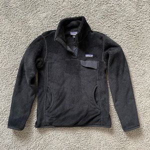 Women’s Patagonia fleece - black - synchilla snap-T